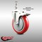 Service Caster 5 Inch 316SS Red Polyurethane Swivel 10mm Stem Caster Total Lock Brake SCC SCC-SS316TSTTL20S514-PPUB-RED-M1015 - alternate 1